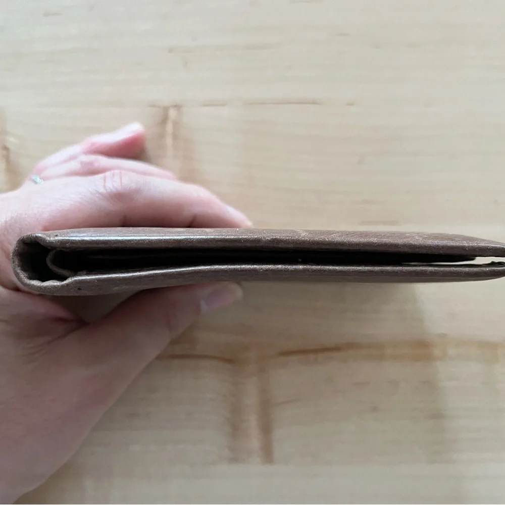 Himi Coffee Brown Leather RFID Bifold Wallet